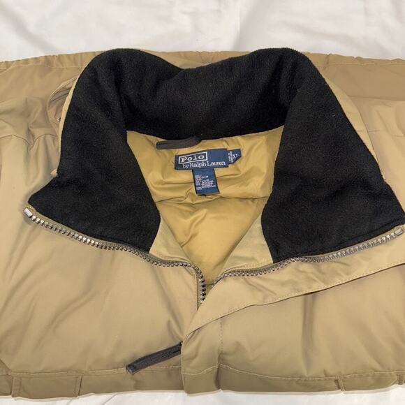 Polo Ralph Lauren Men's Beige Puffer Jacket with Hood Size XL - Picture 10 of 11